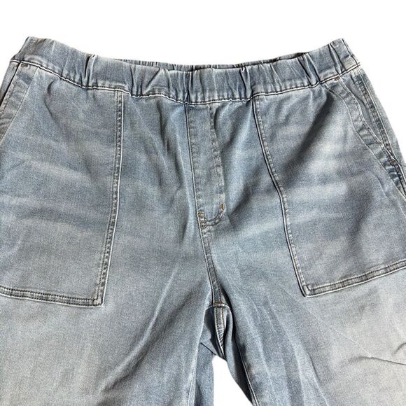 Madewell women’s plus pull on relaxed jeans in bellview wash 1x - Picture 3 of 6